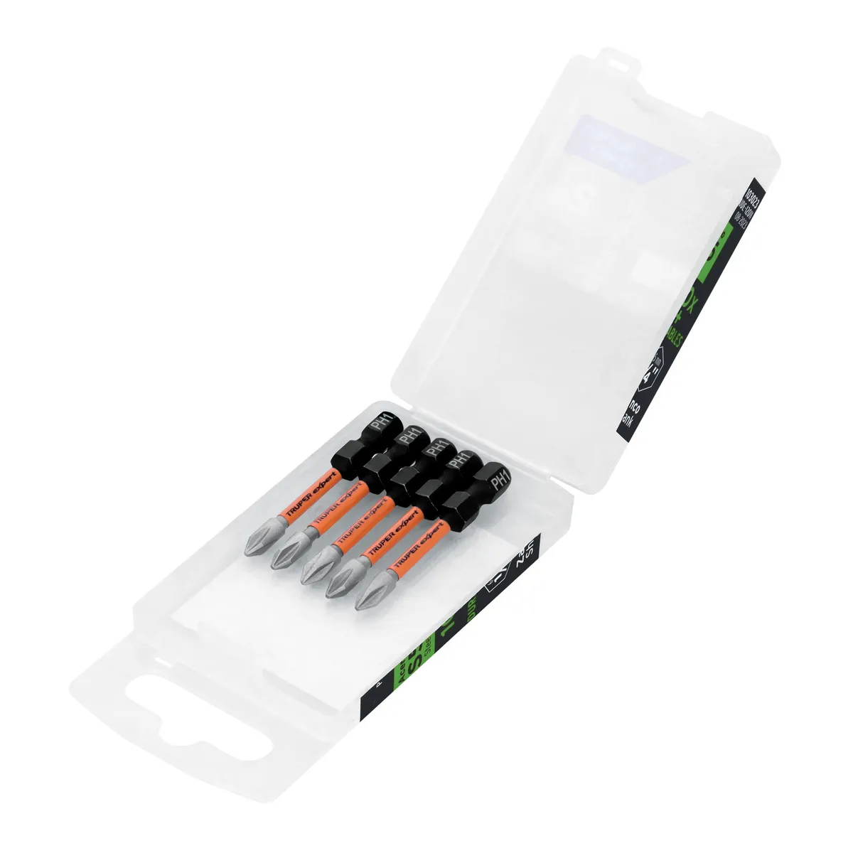 Estuche con 5 Puntas de Cruz PH1 Largo 2" Truper - 103023