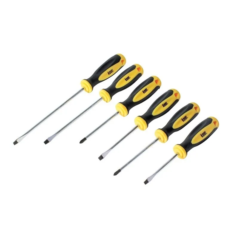 Juego de 6 Desarmadores Mango Bimaterial SANTUL - 6999