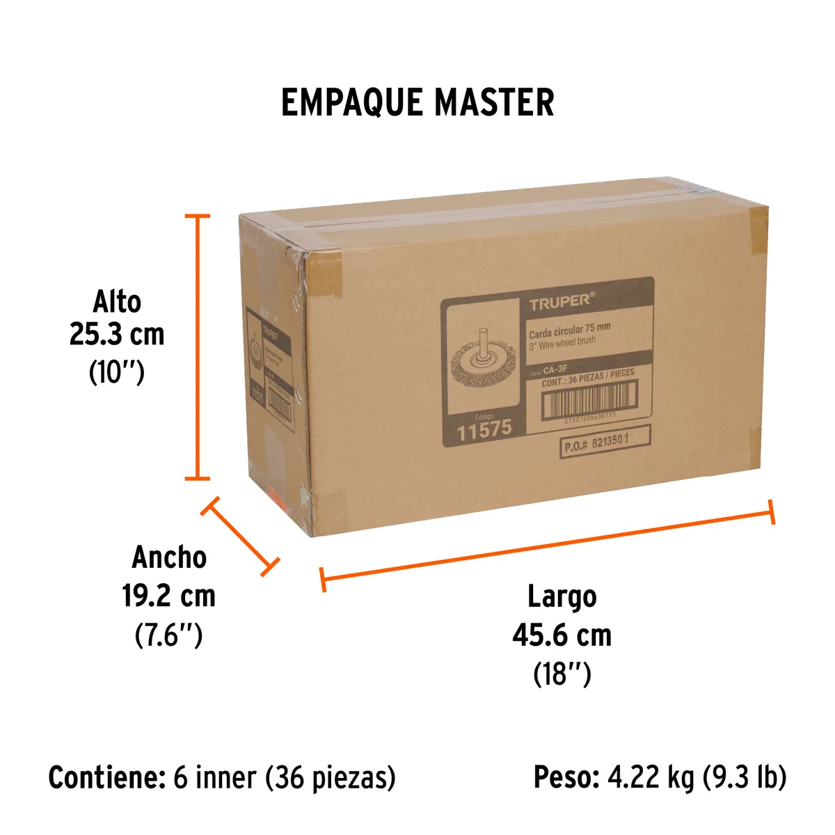 Carda Circular 3" Fino CA-3F Truper - 11575