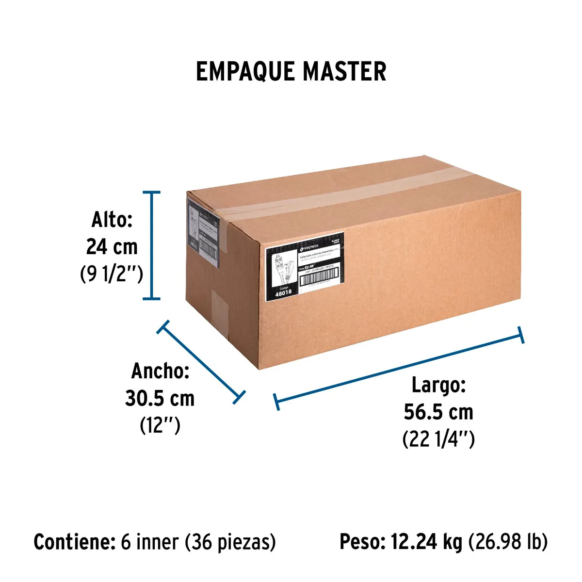 Extensión Eléctrica Clavija Plana 5 m Truper - 48018