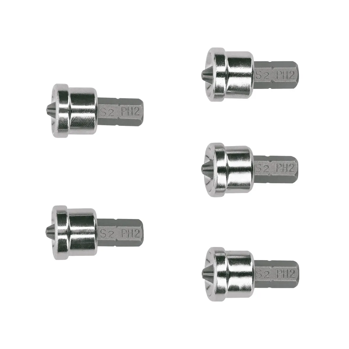 Estuche con 5 Puntas de Cruz PH2 para Muro de Yeso 1" Truper - 12717