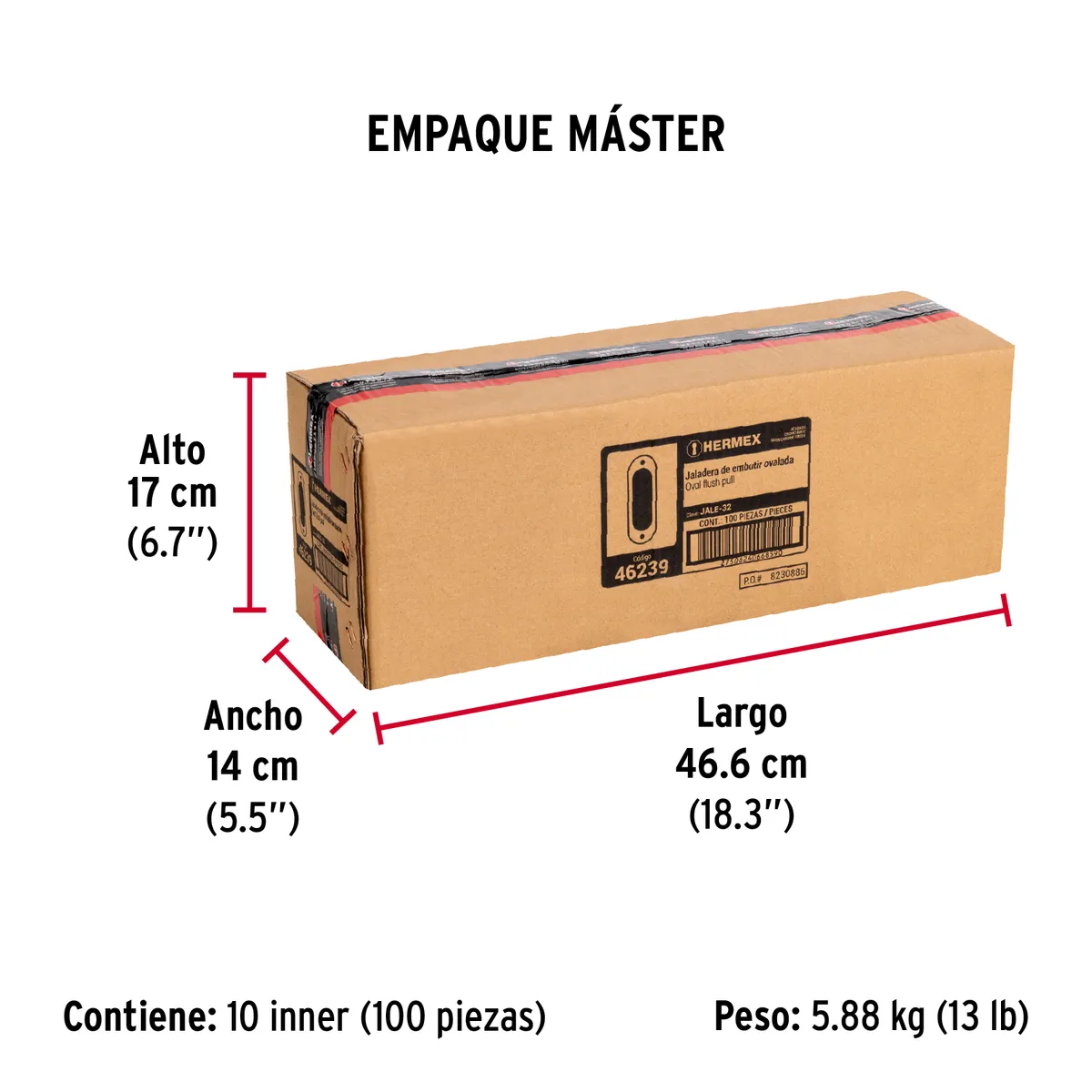 Jaladera de Embutir Ovalada JALE-32 Truper - 46239