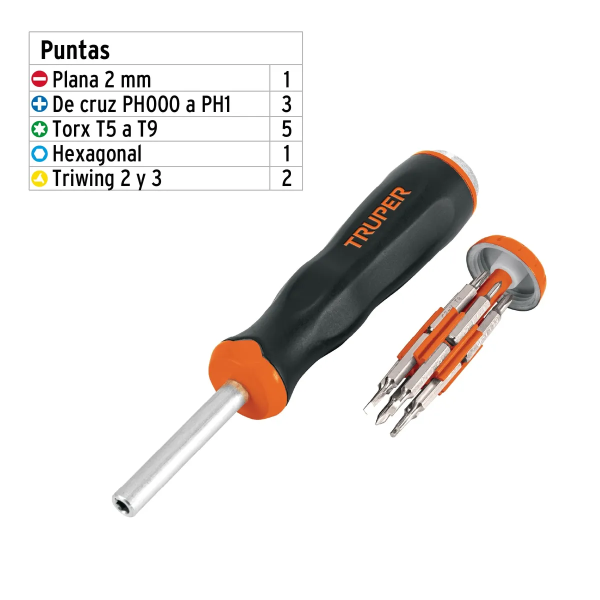 Desarmador de Joyero Multipuntas 12 en 1 Truper - 102503