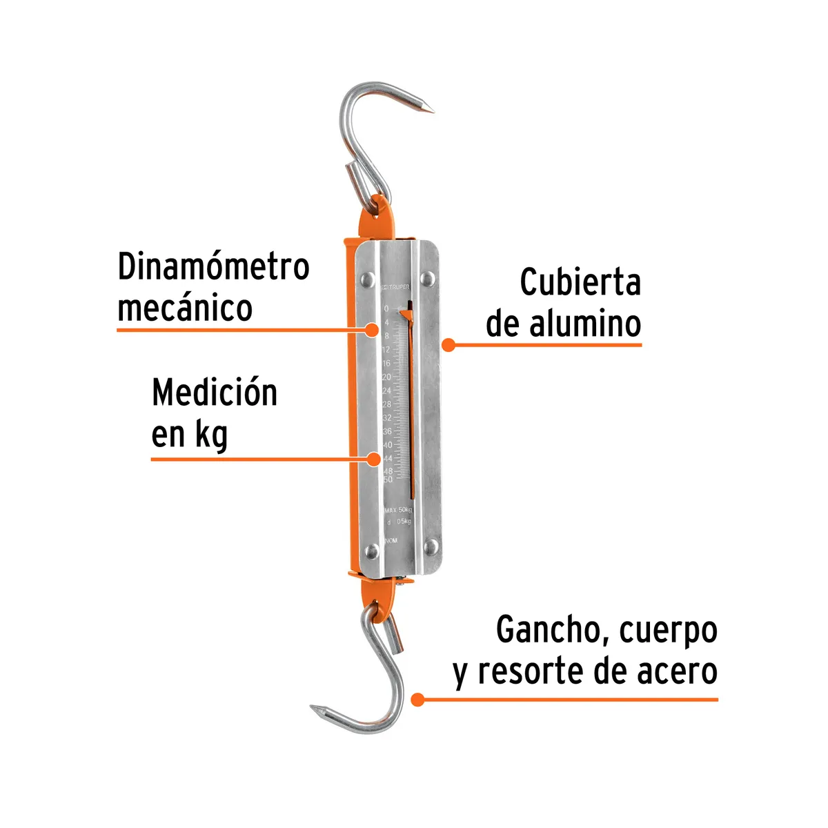Báscula Romana de Resorte 50 kg Truper - 13519