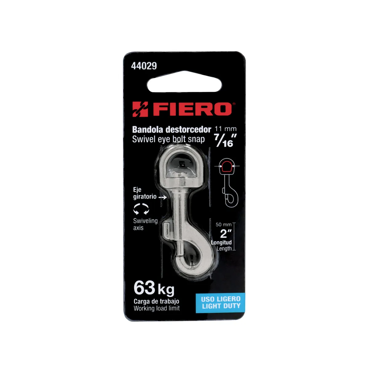 Bandola de Zinc Giratoria 7/16" Fiero - 44029