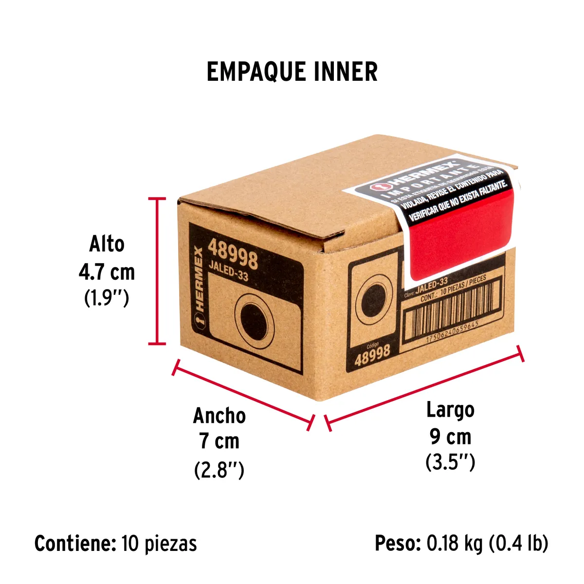 Jaladera de Embutir Circular JALED-33 Truper - 48998