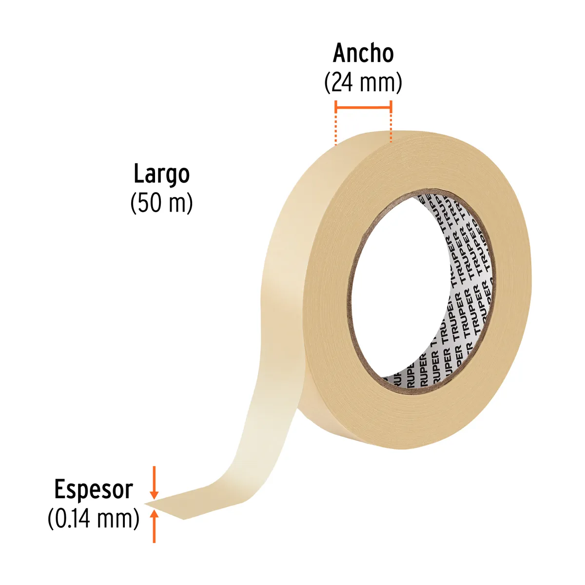 Cinta Masking Tape 1" x 50 m Truper - 12591