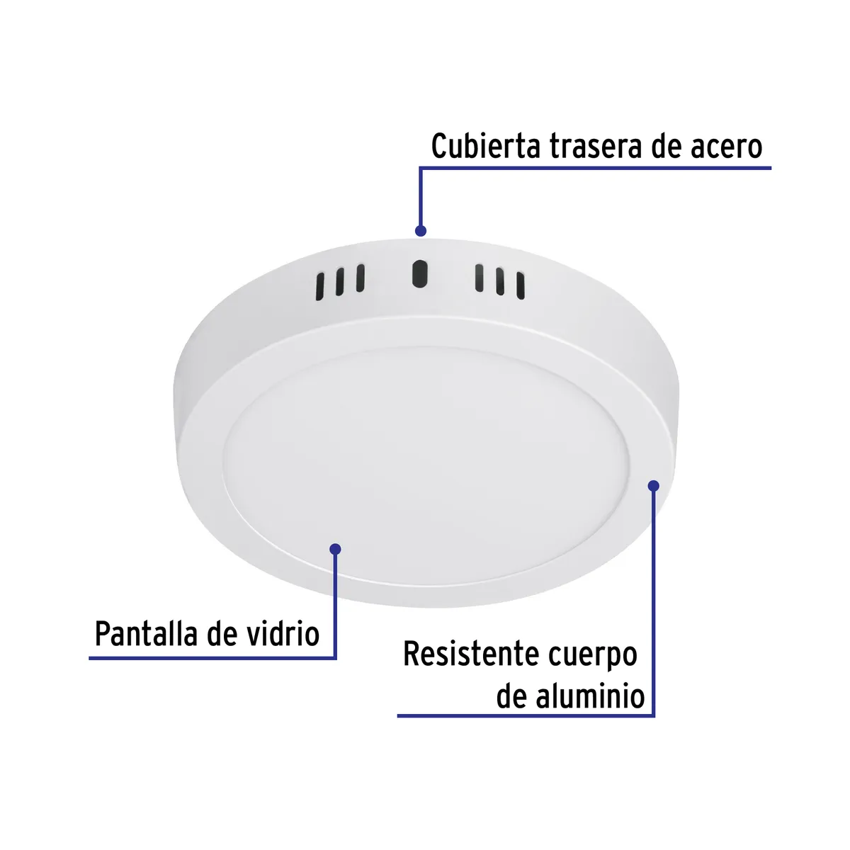Luminario LED de Plafón 12 W Redondo Blanco Volteck - 48257