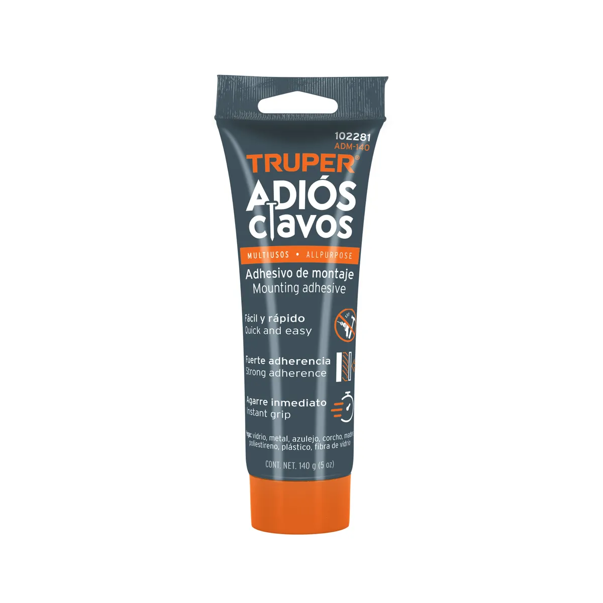 Adhesivo de Montaje Adiós Clavos 140 g Truper - 102281