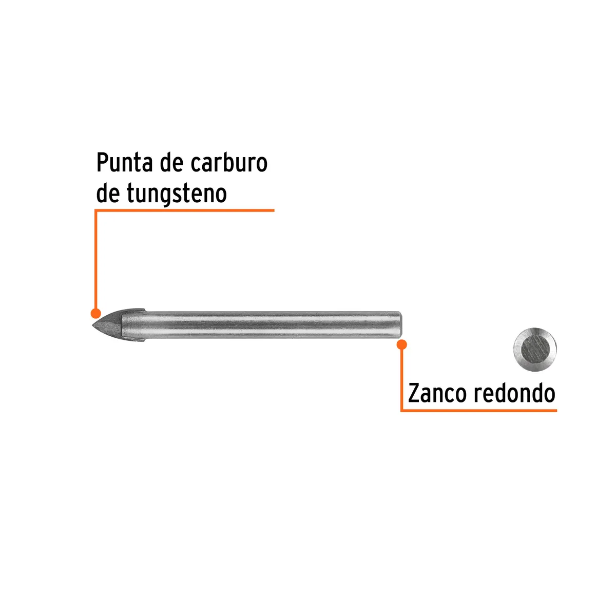 Broca para Vidrio y Azulejo 3/8" Truper - 11704