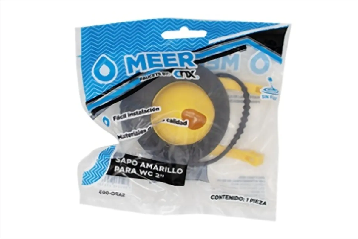 Sapo Flexible para WC 2" Amarillo MEER - SAPO-005