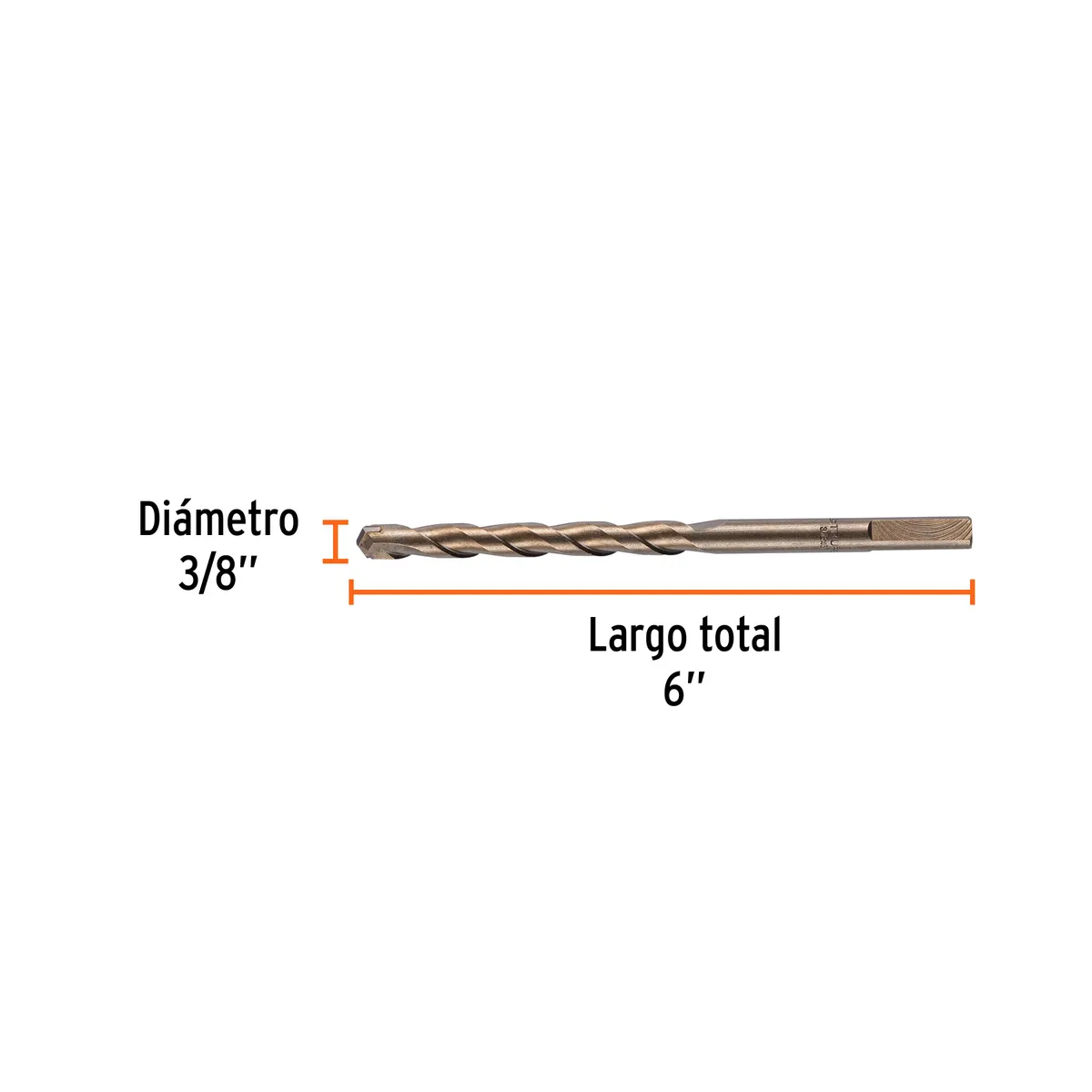 Broca para Concreto 3/8" x 6" Truper - 11224