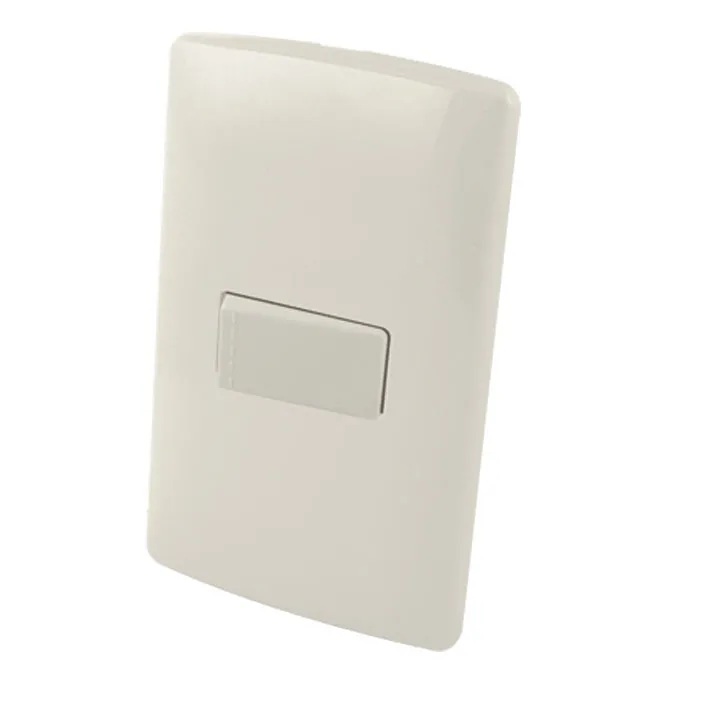 Apagador Sencillo de Tecla con Placa de Plástico Blanco AKSI - 118345