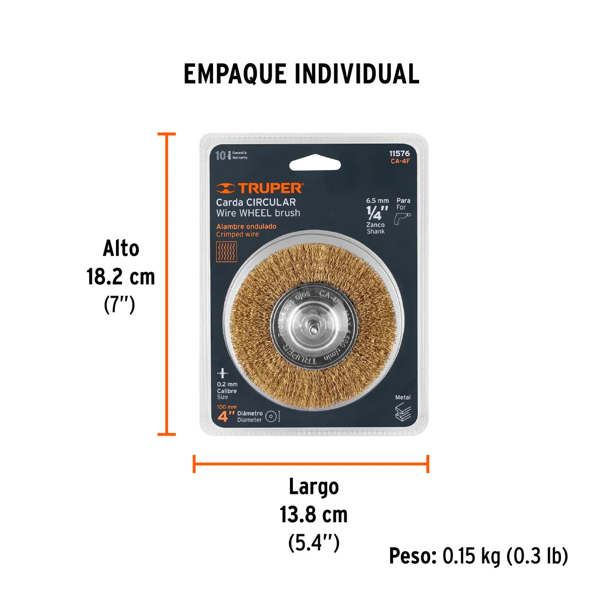 Carda Circular 4" Fino Truper CA-4F - 11576