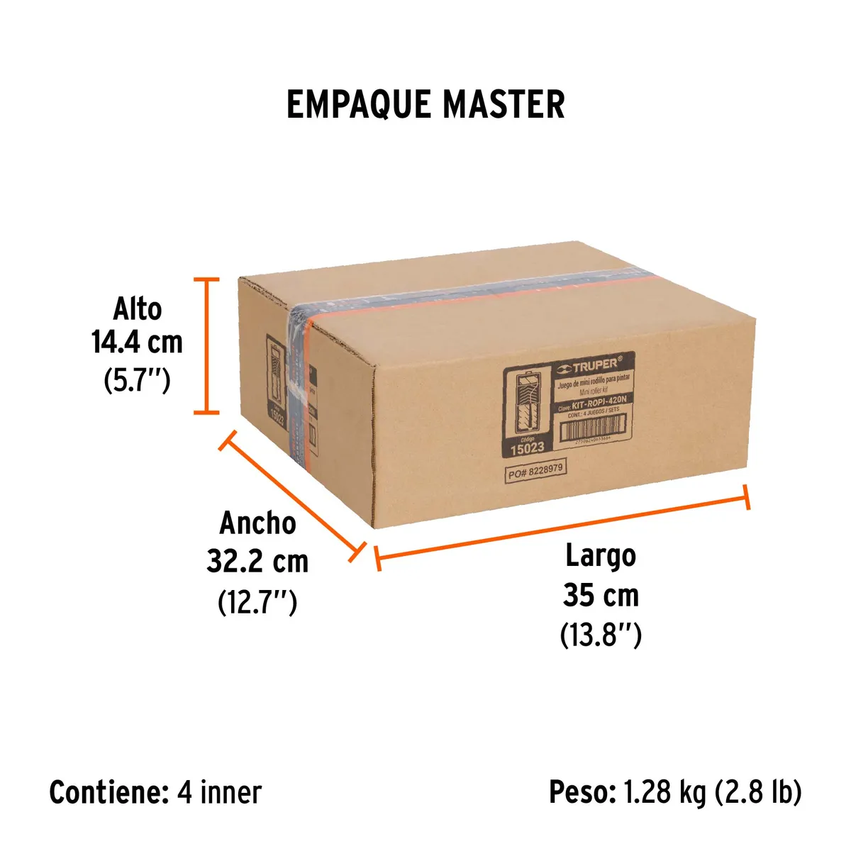 Kit de Charola 4" Truper - 15023