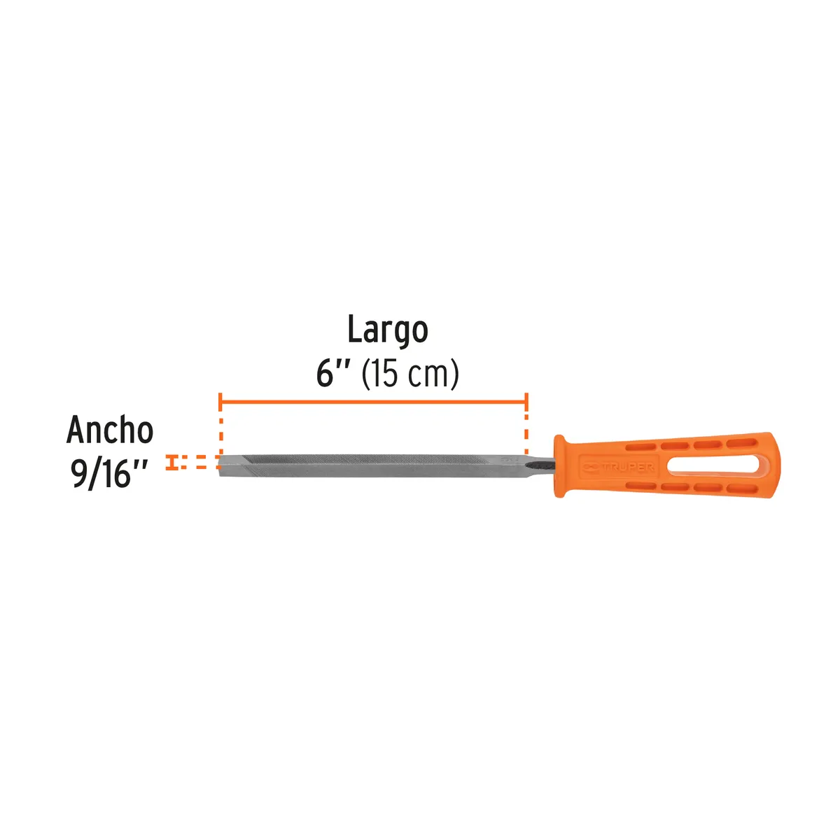 Lima Triangular 34 DPP con Mango 6" Truper - 10918
