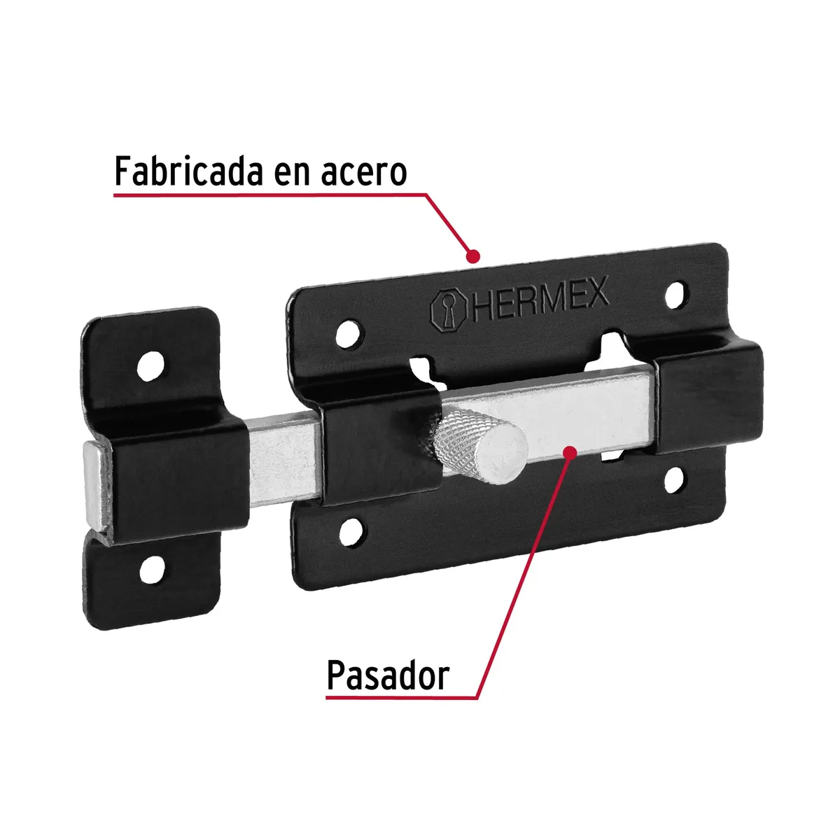 Pasador de Barra Plana 3" Negro PAN-36 Truper - 47929
