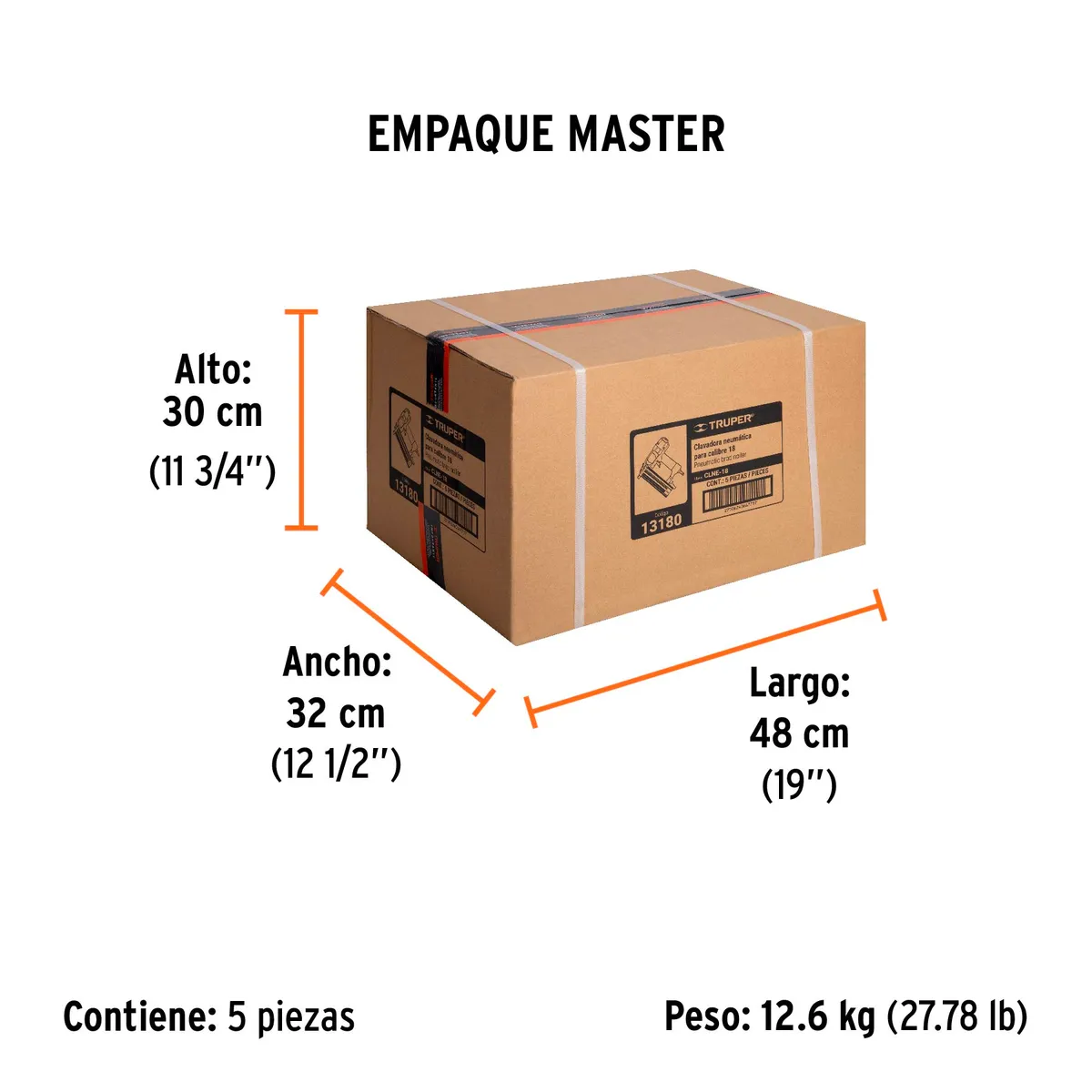 Clavadora Neumática Profesional Calibre 18 Truper - 13180