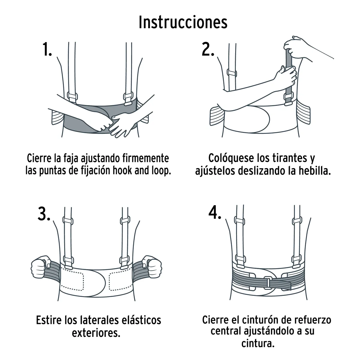 Faja Lumbar con Tercer Cinturón Talla M Truper - 14216