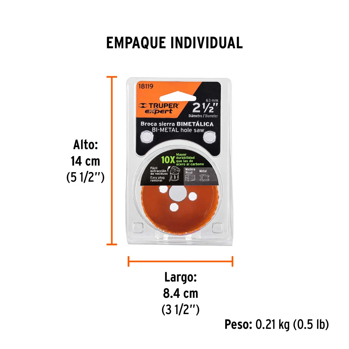 Brocasierra Bimetálica Truper Expert 2 1/2" - 18119
