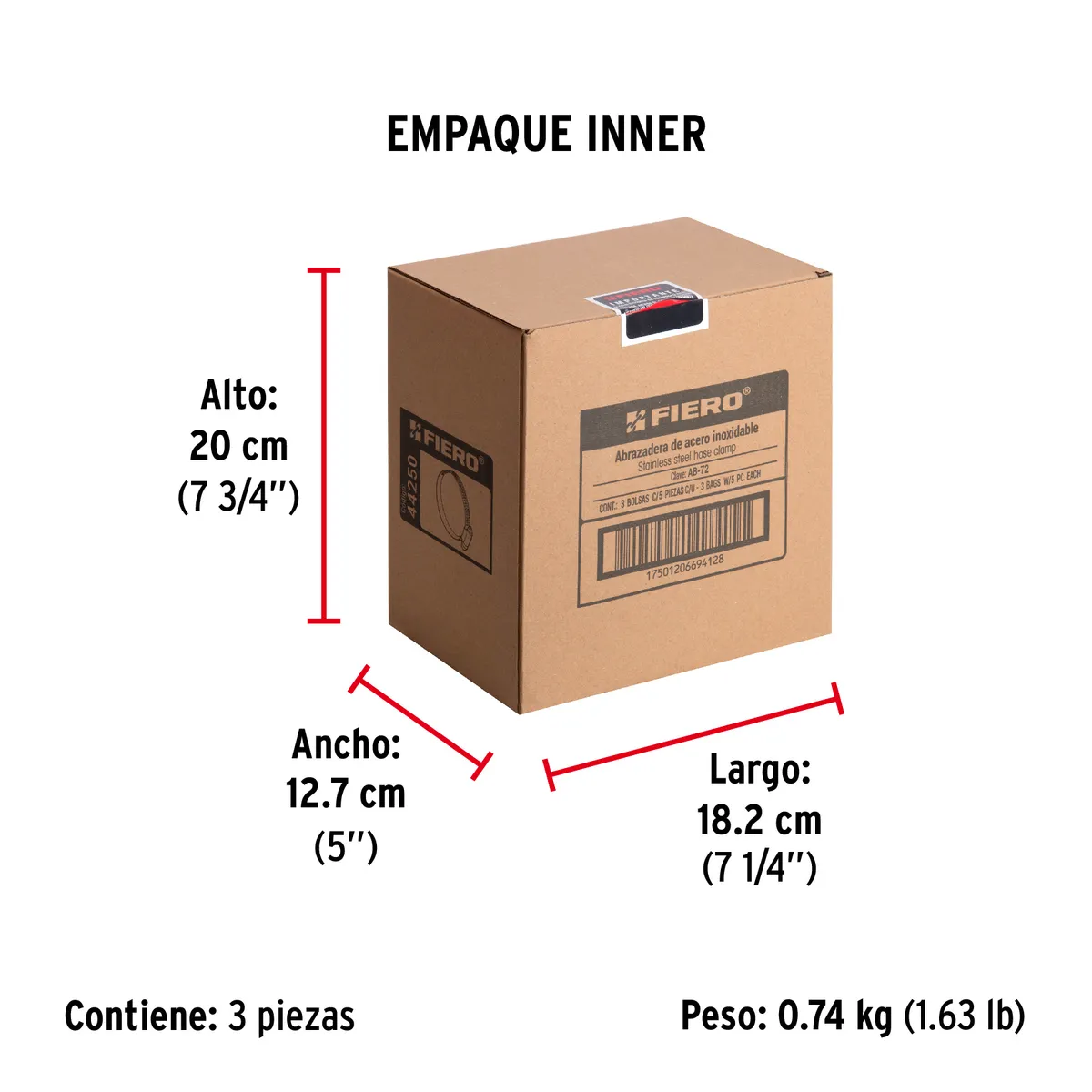 Bolsa con 5 Abrazaderas sin Fin Reforzadas #72 Truper - 44250