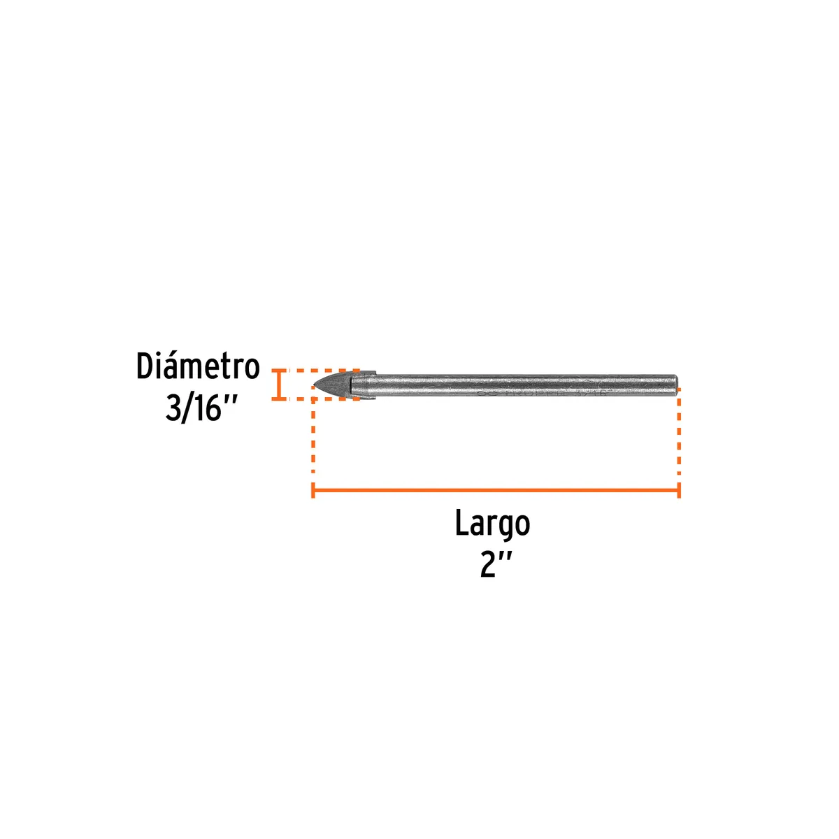 Broca para Vidrio y Azulejo 3/16" Truper - 11701