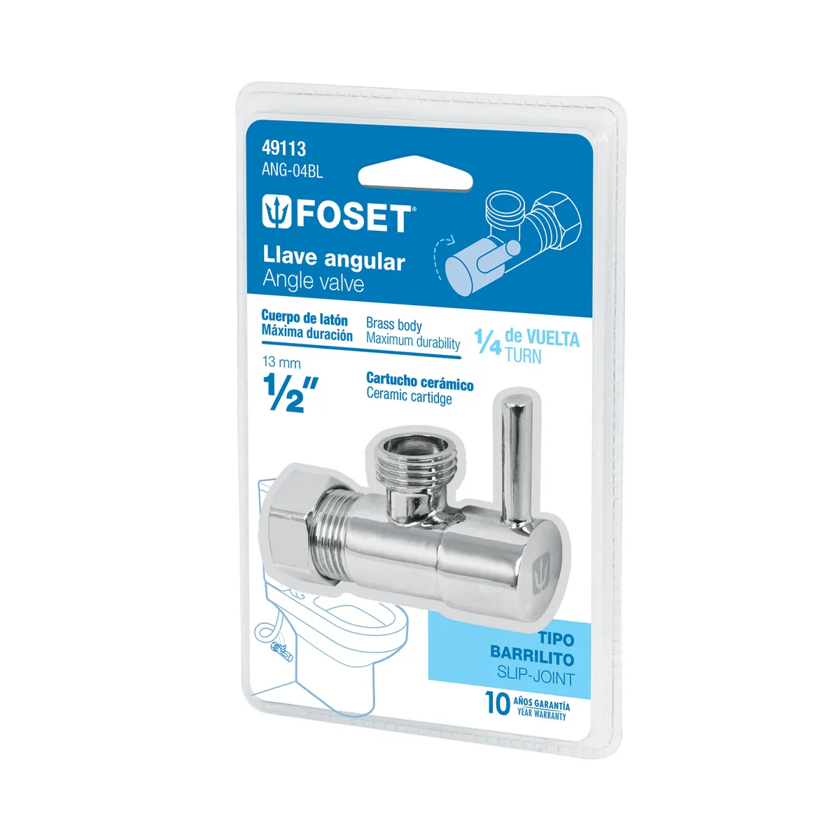 Llave Angular 1/2" 1/4 de Vuelta Barrilito Truper - 49113