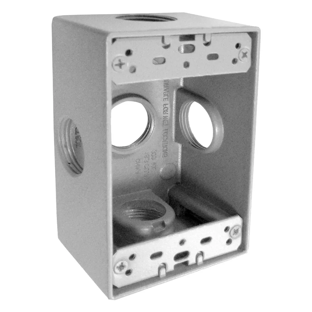 Caja Rectangular 3 Orificios 3/4" de Aluminio Argos - 9840030