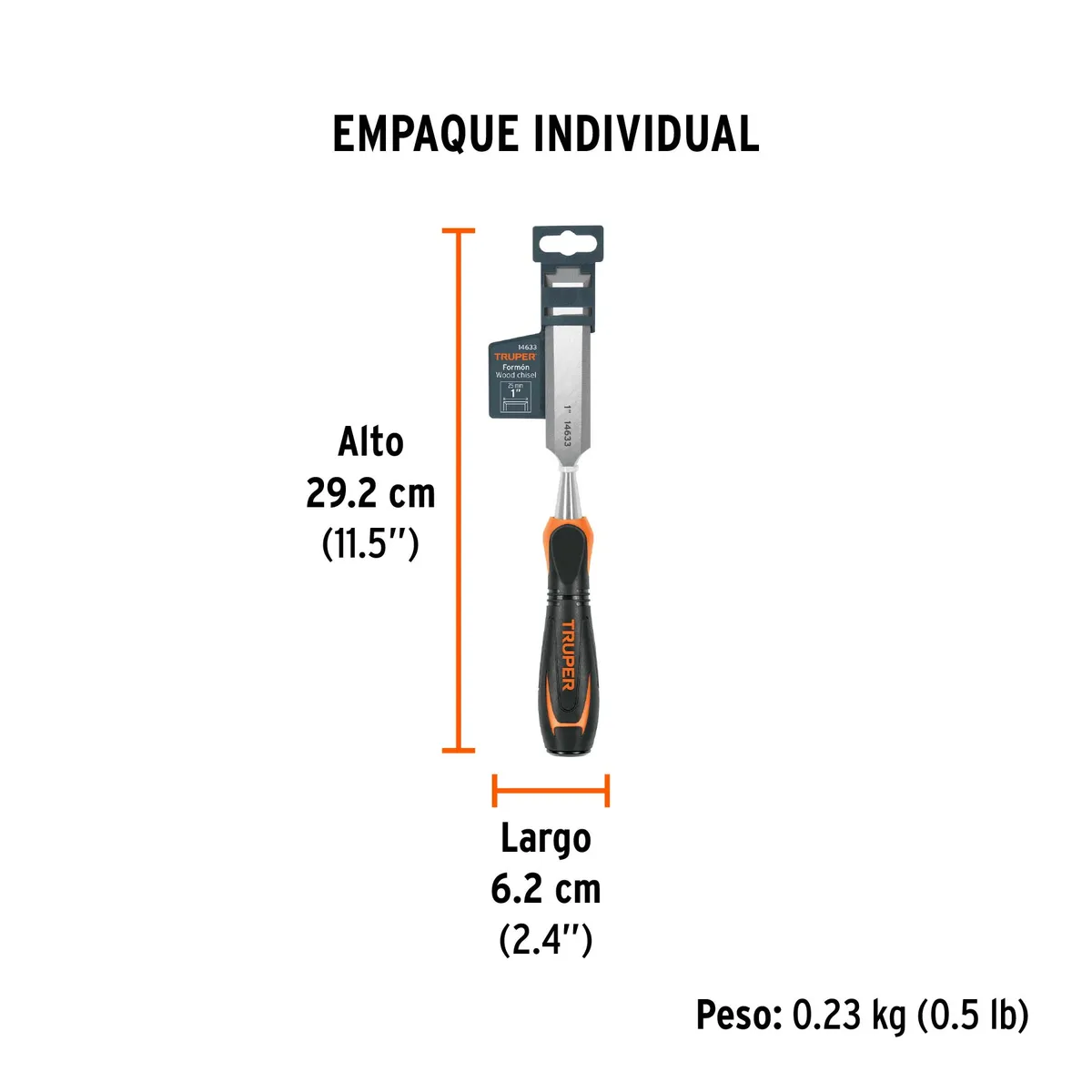 Formón 1" Mango Comfort Grip Truper - 14633