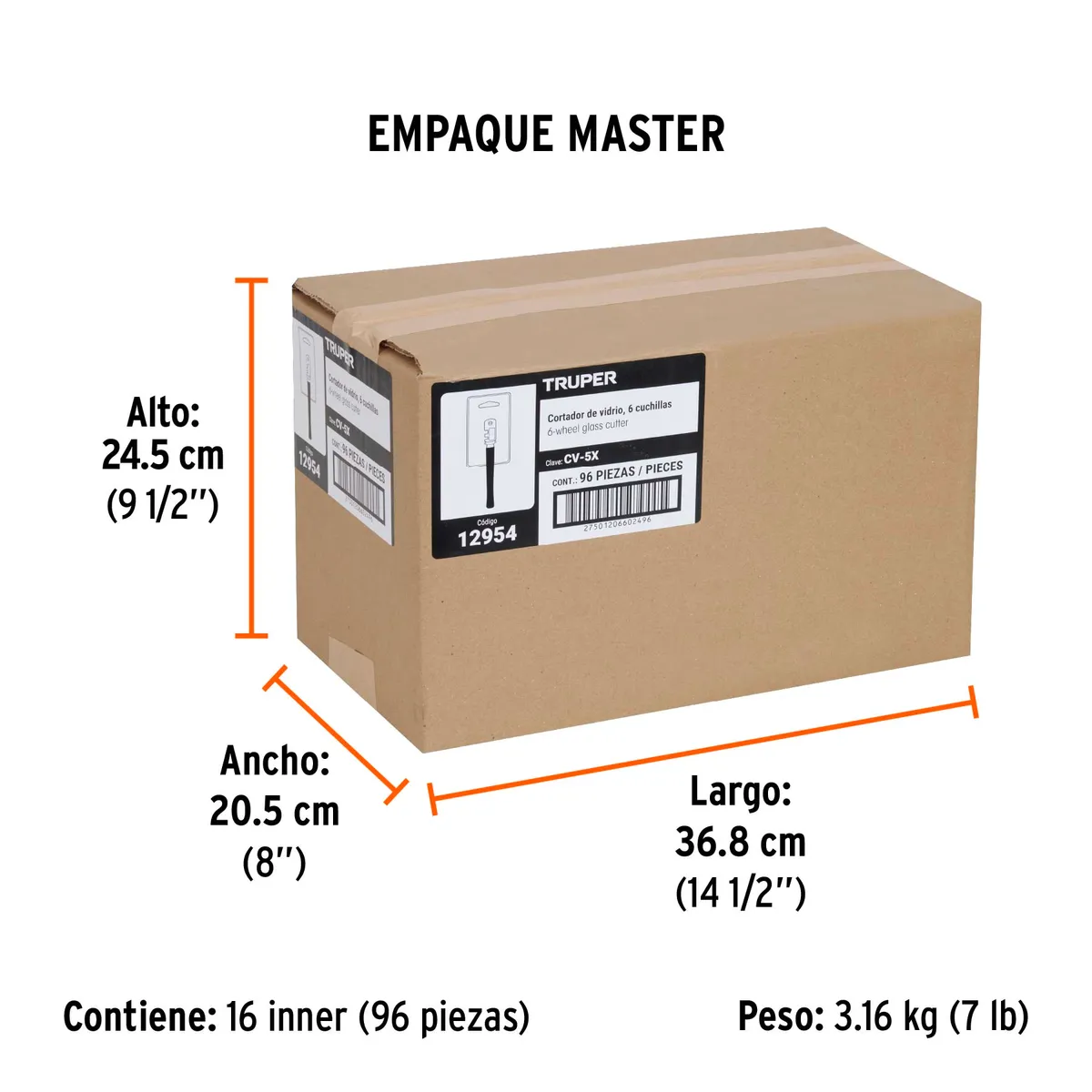 Cortador de Vidrio 5" Truper CV-5X - 12954