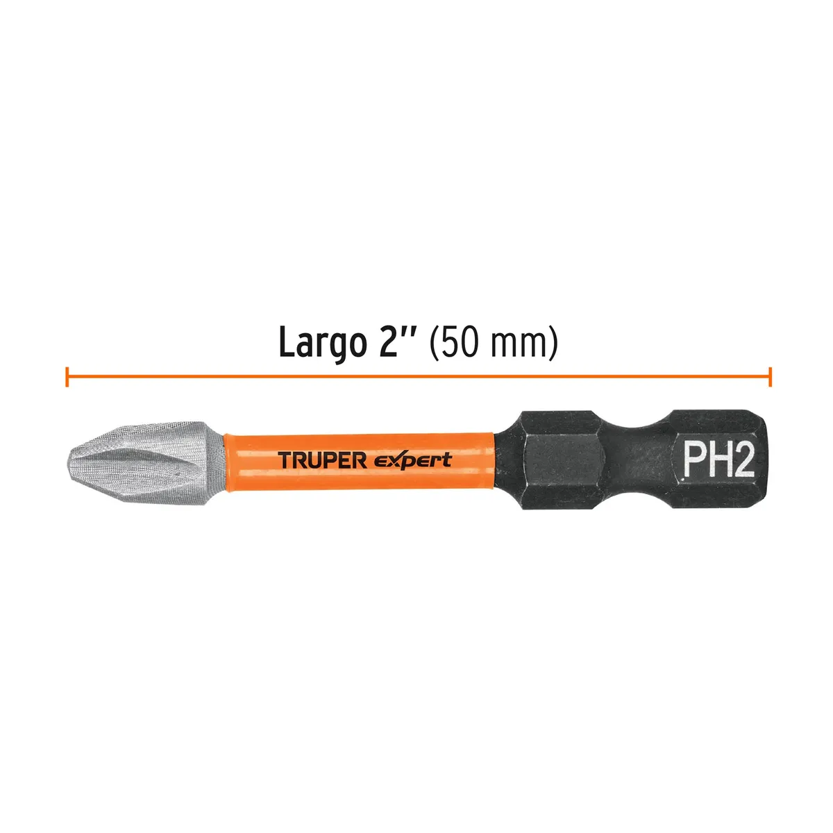 Estuche con 5 Puntas de Cruz PH2 de Impacto Largo 2" Truper - 100820