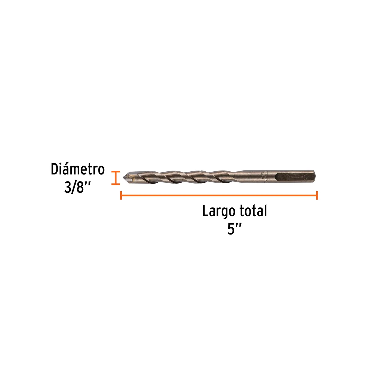 Broca para Concreto 3/8" x 5" Truper - 11221
