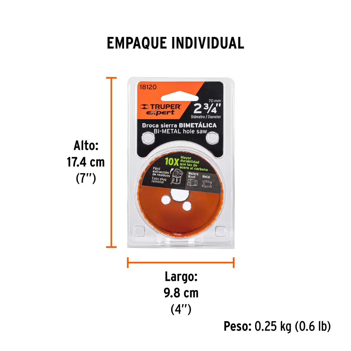 Brocasierra Bimetálica Truper Expert 2 3/4" - 18120
