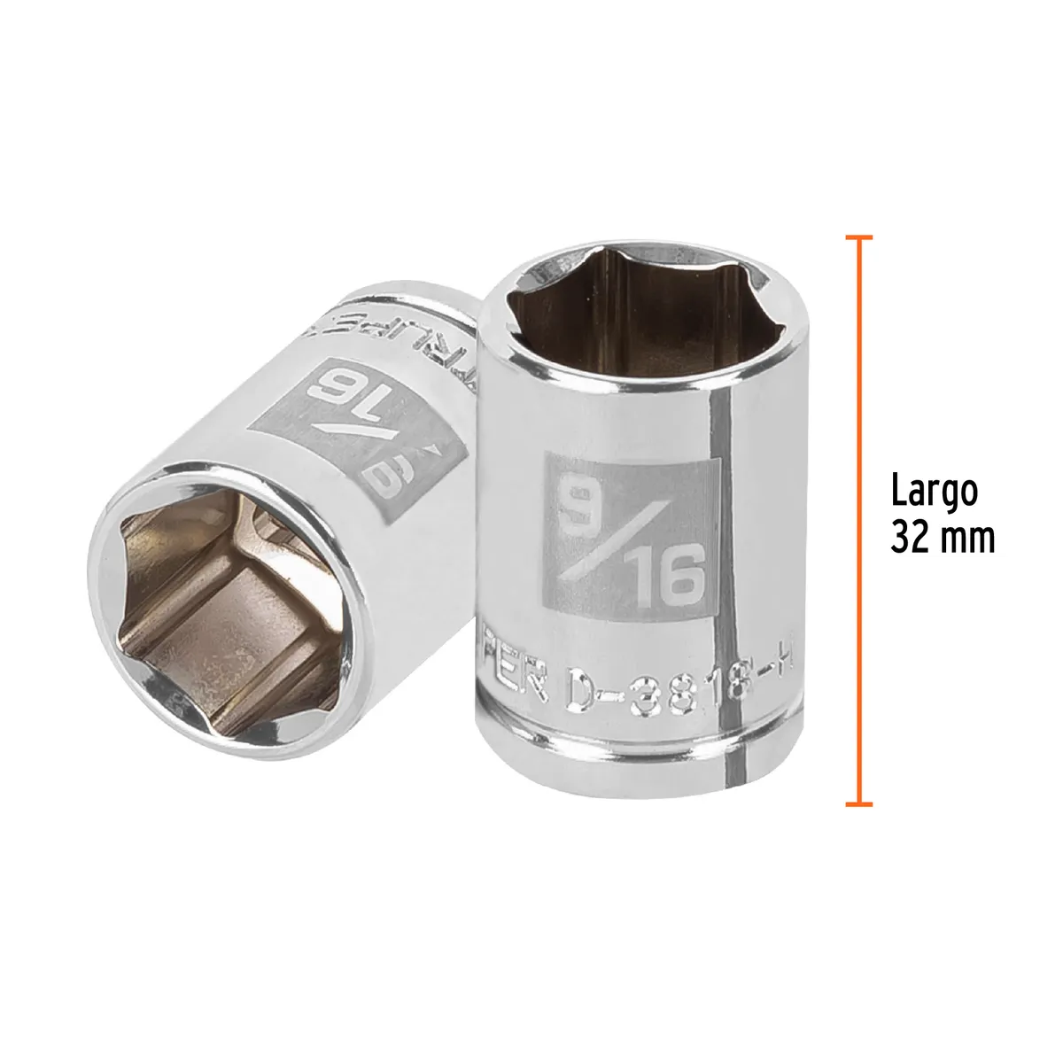 Dado de 9/16" 6 Puntas Cuadro 3/8" Truper - 13610