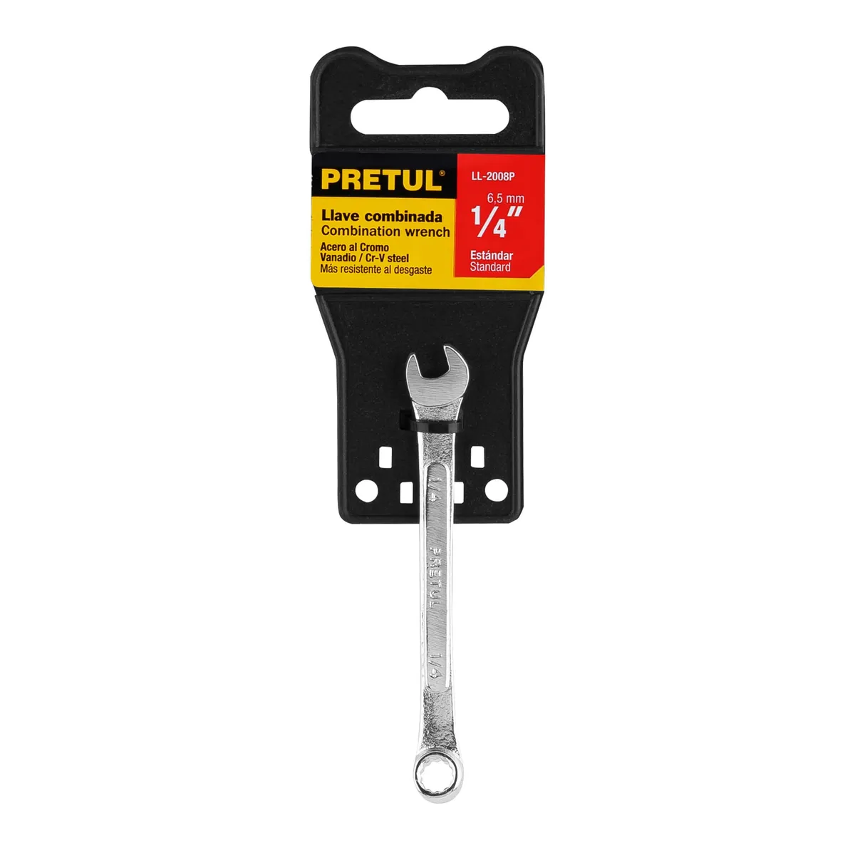 Llave Combinada 1/4" x 100 mm de Largo Pretul - 21880