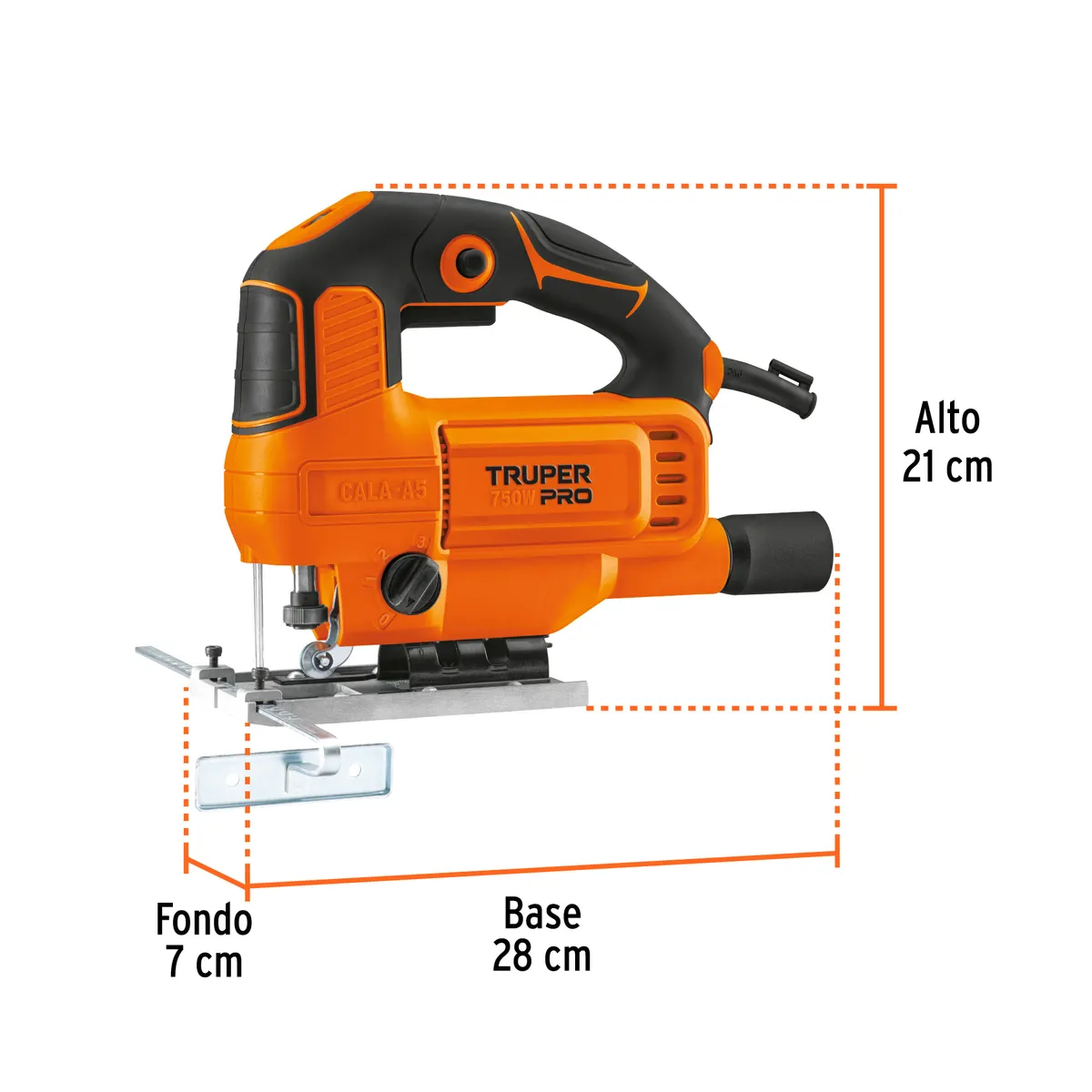 Sierra Caladora 750 W Velocidad Variable Profesional Truper - 15423