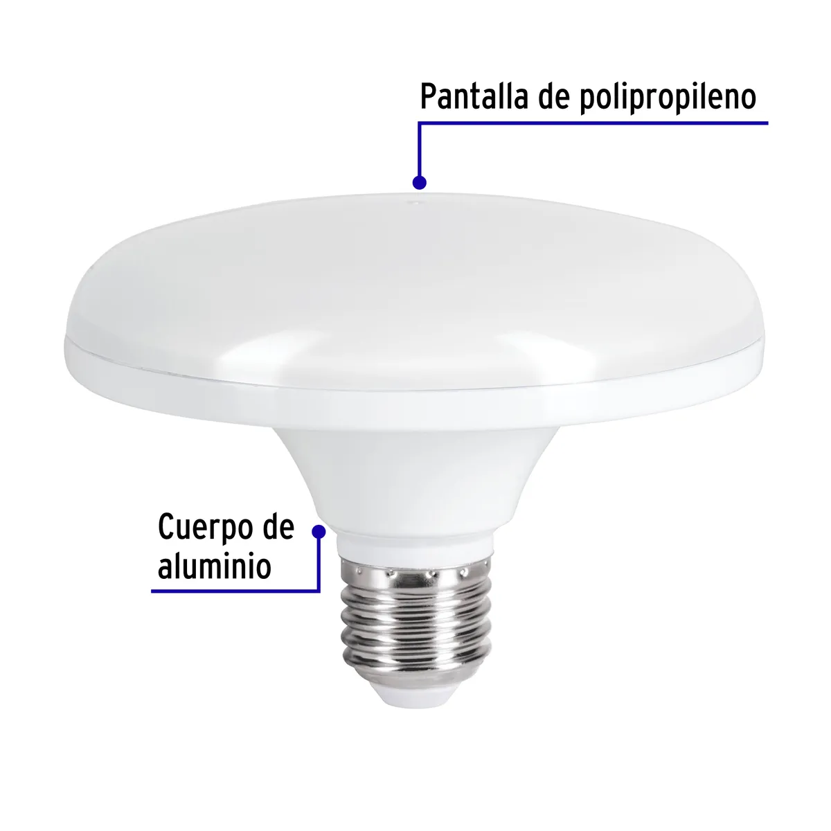 Lámpara LED Tipo OVNI 12 W Luz Cálida LEDCI-75 Volteck - 45630