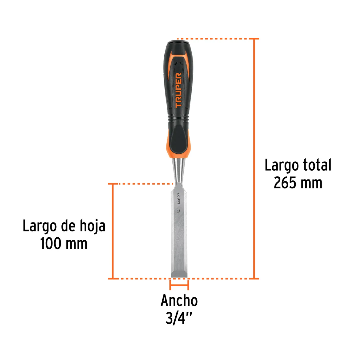 Formón 3/4" Mango Comfort Grip Truper - 14627