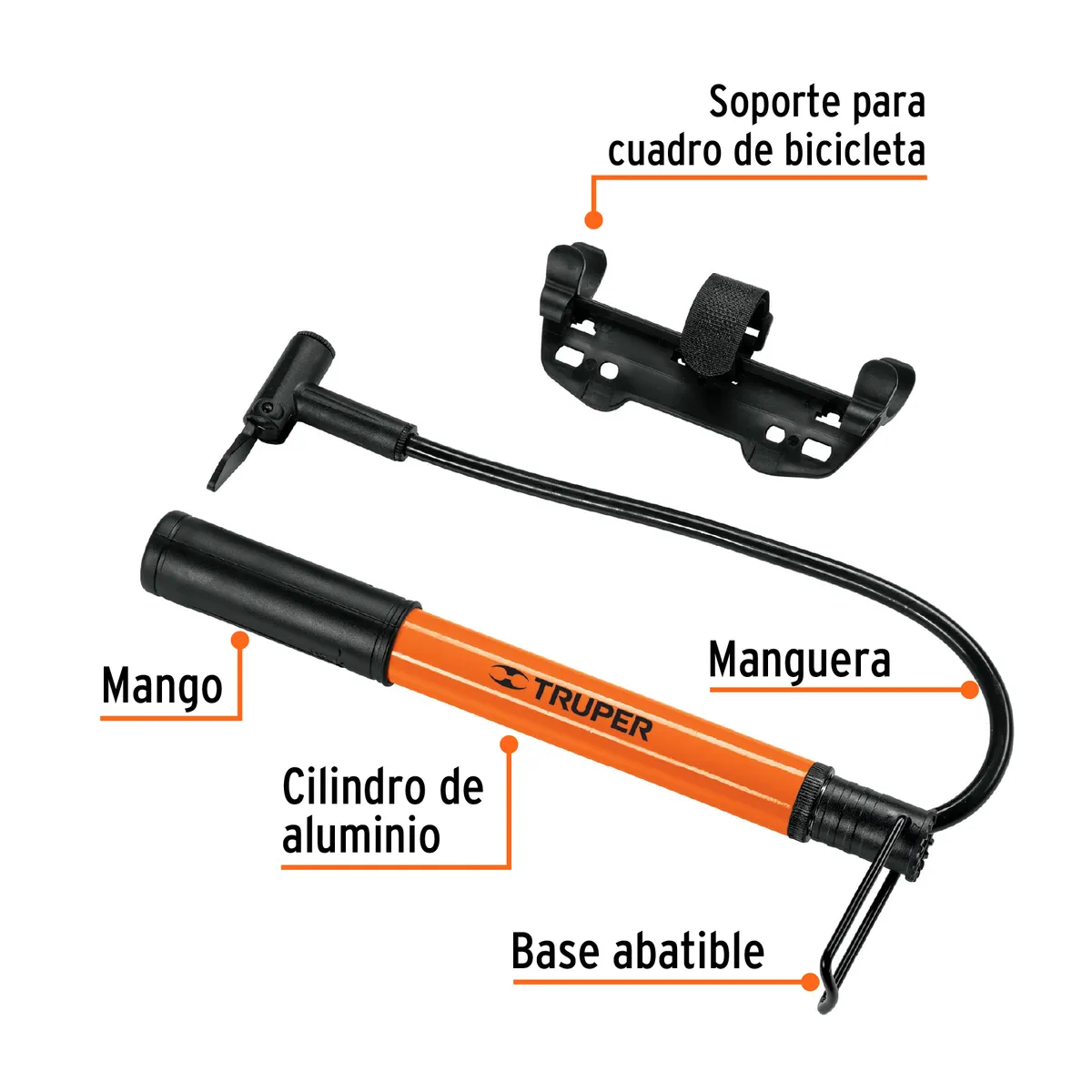 Mini Bomba Manual para Bicicleta BOM-MI Truper - 13790