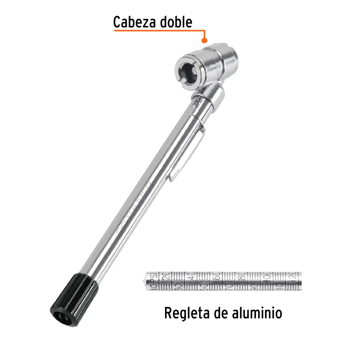 Calibrador de Presión 160 PSI Cabeza Doble Truper - 19100