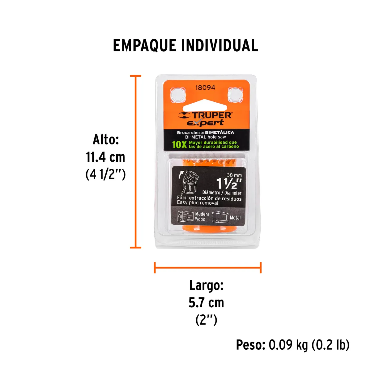 Brocasierra Bimetálica Truper Expert 1 1/2" - 18094