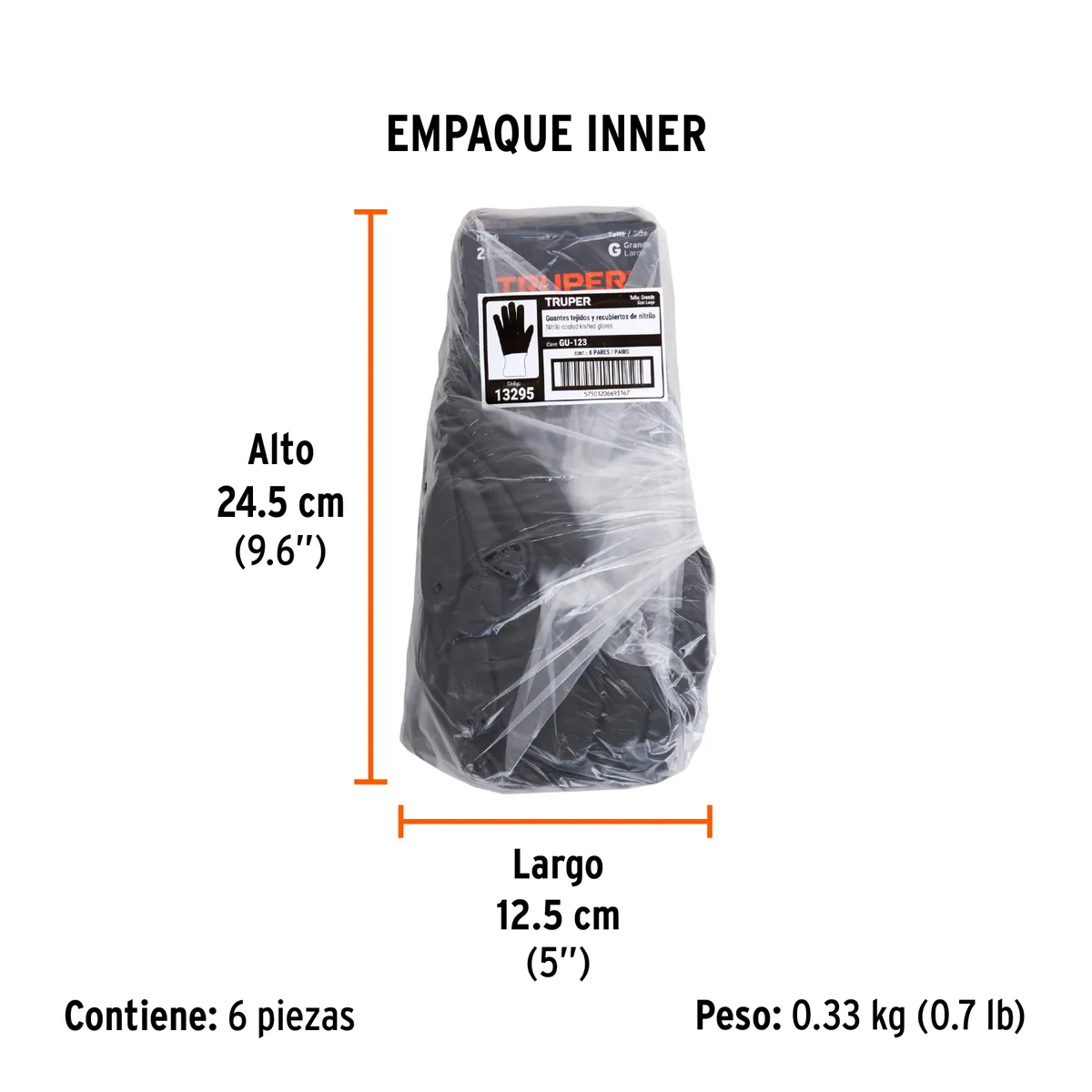 Guante de Nylon/Nitrilo Espumado Talla G Truper - 13295