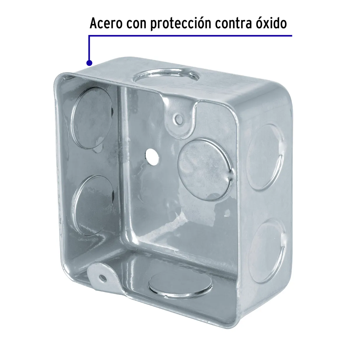 Caja de Registro Cuadrada 3" x 3" Galvanizada Volteck - 45008
