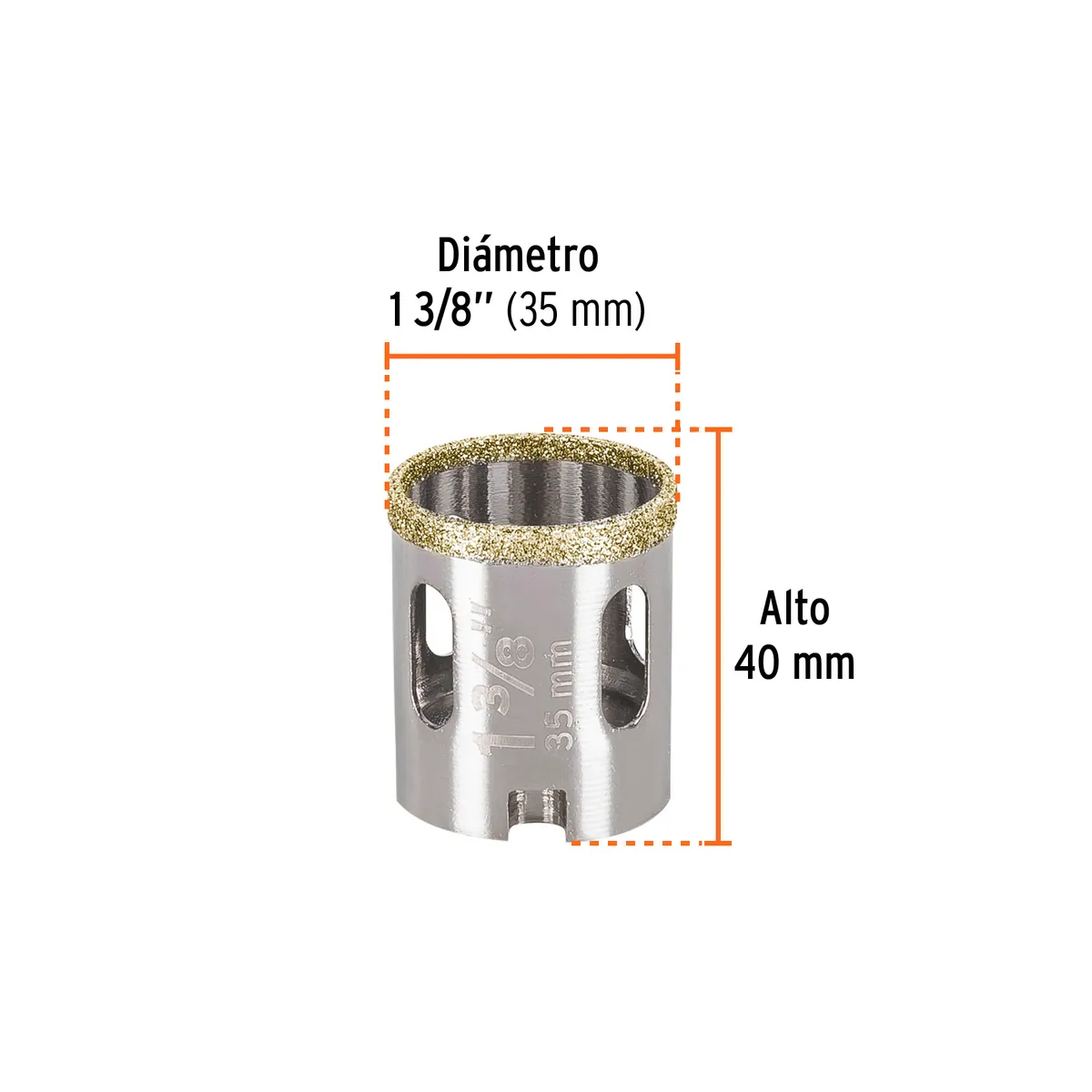 Brocasierra de Diamante Borde Continuo 1 3/8" Truper - 17129