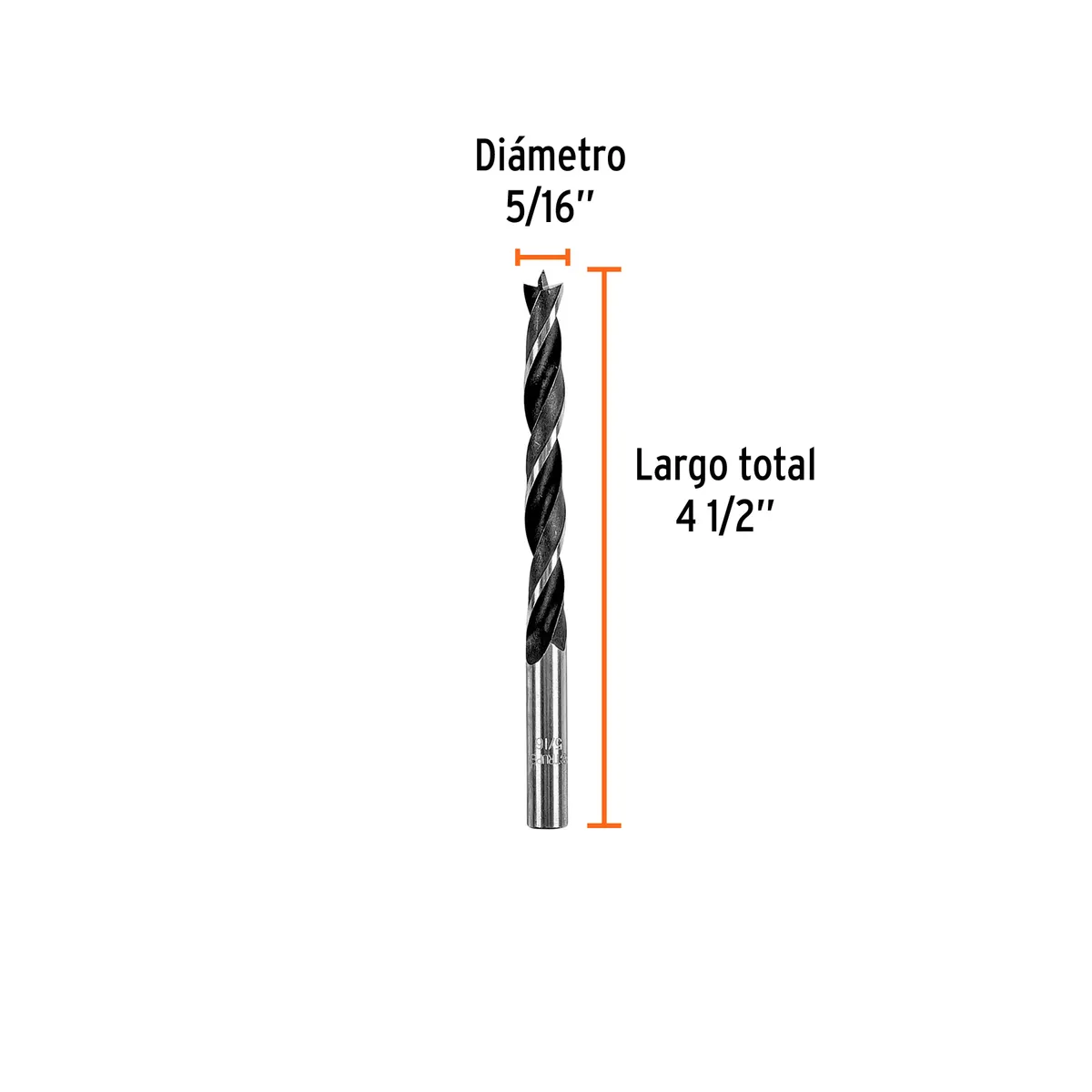 Broca con Punta Centradora para Madera 5/16" Truper - 101693