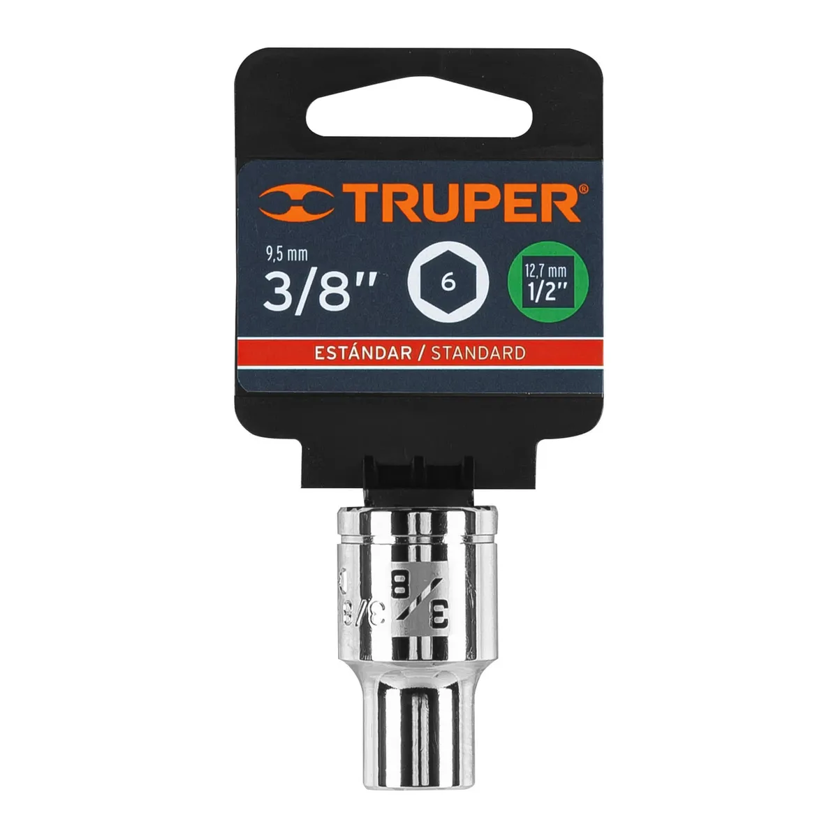 Dado de 3/8" 6 Puntas Cuadro 1/2" Truper - 13230
