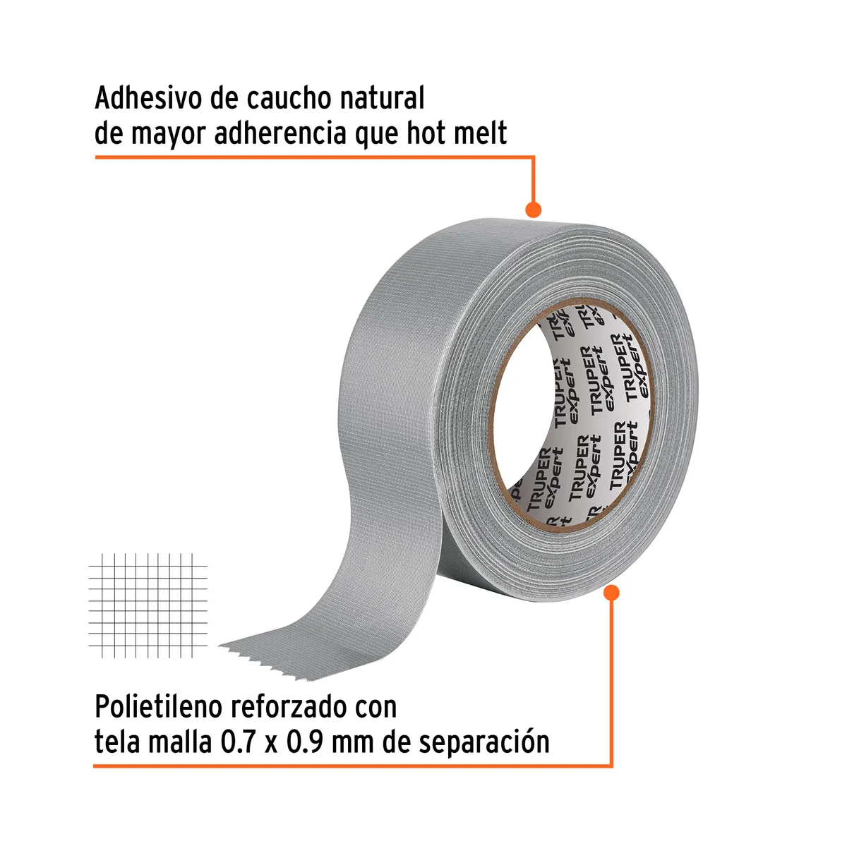 Cinta para Ducto 30 m Espesor 0.27 mm Truper Expert - 10933