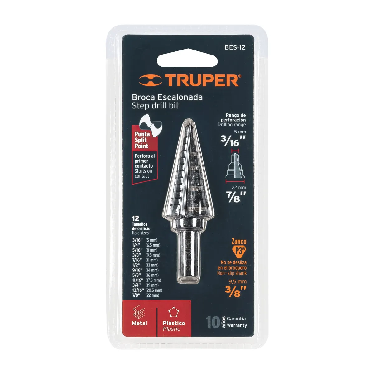 Broca Escalonada 12 Escalones Truper - 12125
