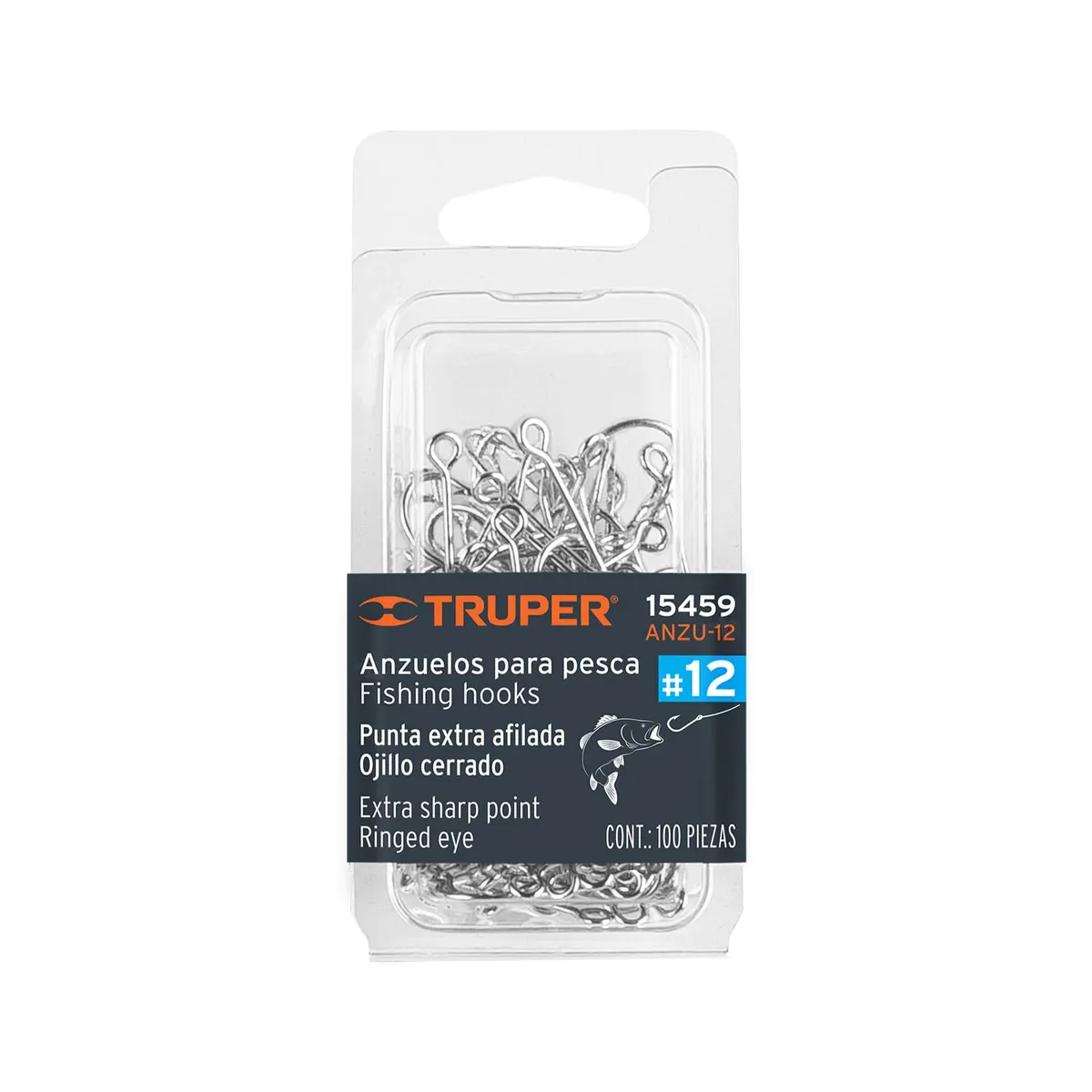 Blíster con 100 Anzuelos de Pesca #12 Truper - 15459