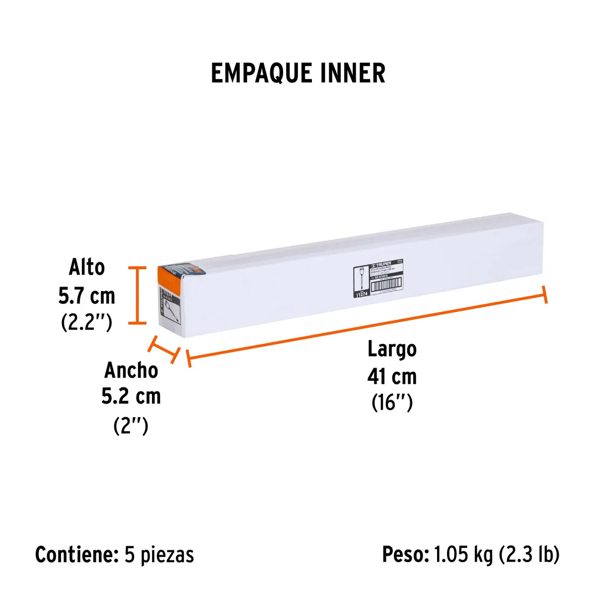 Broca SDS Plus 9/16" x 12" Truper - 11274
